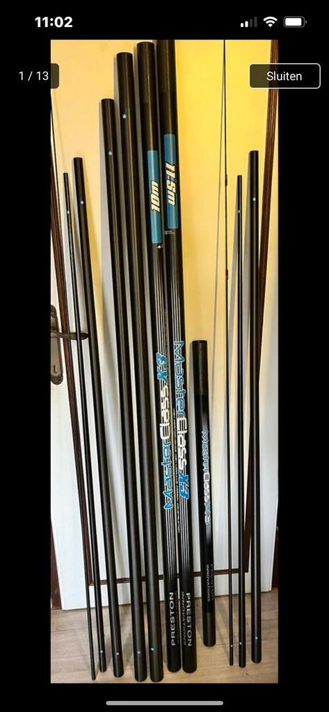 Preston masterclass x3 plus extra topset, Watersport en Boten, Hengelsport | Witvissen, Zo goed als nieuw, Ophalen