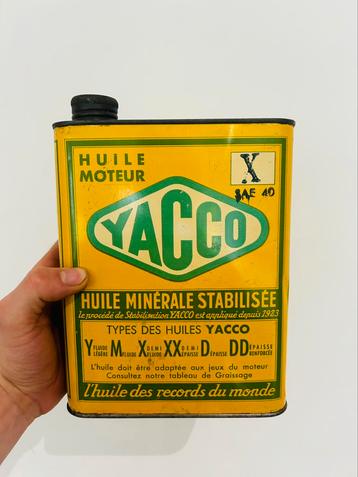 Bidon d’huile Olieblik olie blik oil can yacco vintage oud  beschikbaar voor biedingen