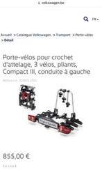 Porte vélo VW pour 3 vélos NEUF, Ophalen, 3 fietsen of meer, Nieuw, Trekhaakdrager