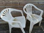 Gratuit : 5 chaises de jardin en plastique blanc, Jardin & Terrasse, Empilable, Plastique, Enlèvement, Utilisé