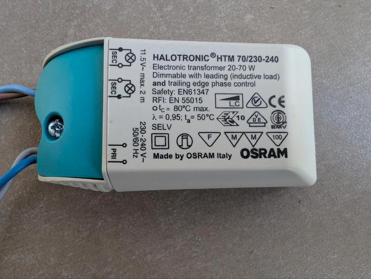 Partij: 66 Osram Halotronic HTM 70/230-240 transformatoren, Hobby en Vrije tijd, Elektronica-componenten, Zo goed als nieuw, Ophalen
