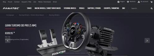 "FANATEC  Gran Turismo DD Pro"  8 Nm. met stuur en pedalen., Computers en Software, Joysticks, Zo goed als nieuw, Ophalen of Verzenden