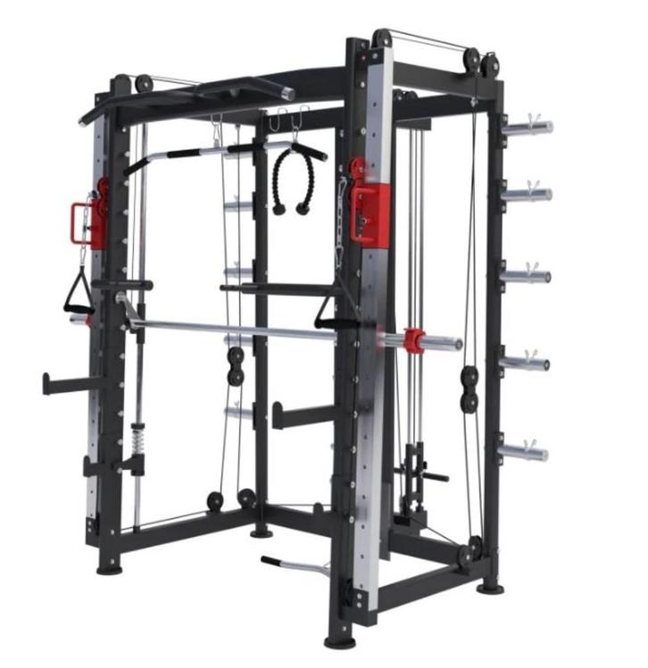 fitness appartatuur, Sport en Fitness, Fitnessapparatuur, Gebruikt, Krachtstation, Armen, Benen, Borst, Buik, Rug, Metaal, Ophalen