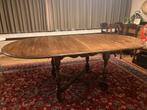 Ronde of ovalen tafel, bruin eik verlengbaar, 2 tussenbladen, Antiek en Kunst, Ophalen