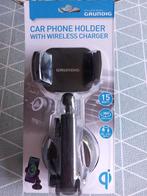 Support de téléphone avec chargeur sans-fil Grundig, Ophalen, Nieuw, Auto