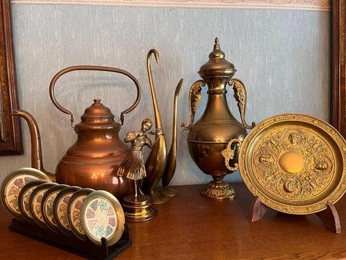 Verzameling koperen decoratie en antiek, Antiek en Kunst, Antiek | Brons en Koper, Koper, Ophalen