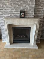 Gashaard en landelijke schouw van franse steen., Ophalen, Zo goed als nieuw, Inbouwhaard, Gashaard