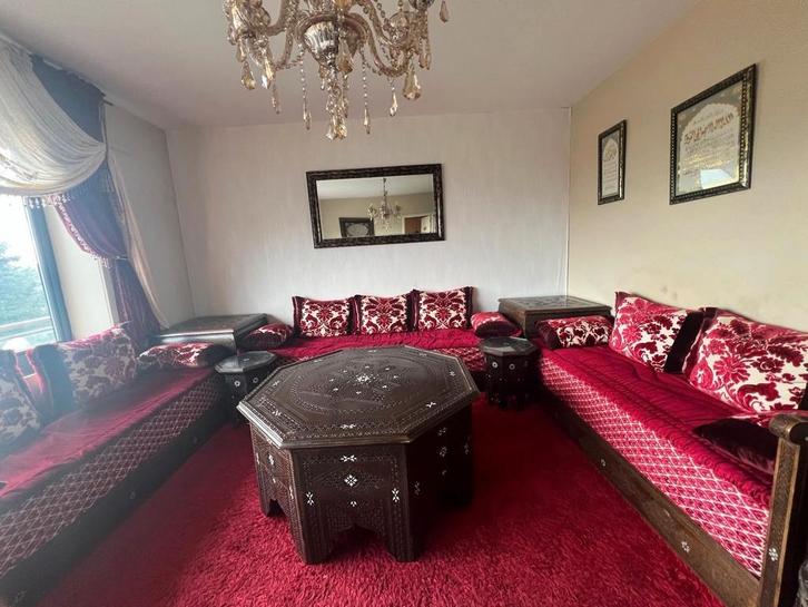 Salon marocain complet, Maison & Meubles, Canapés | Coins salons complets, Comme neuf, Bois, Enlèvement ou Envoi
