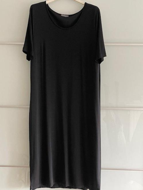 MYBC lange zwarte jurk - Mt L, Kleding | Dames, Jurken, Gedragen, Maat 42/44 (L), Zwart, Onder de knie, Ophalen of Verzenden
