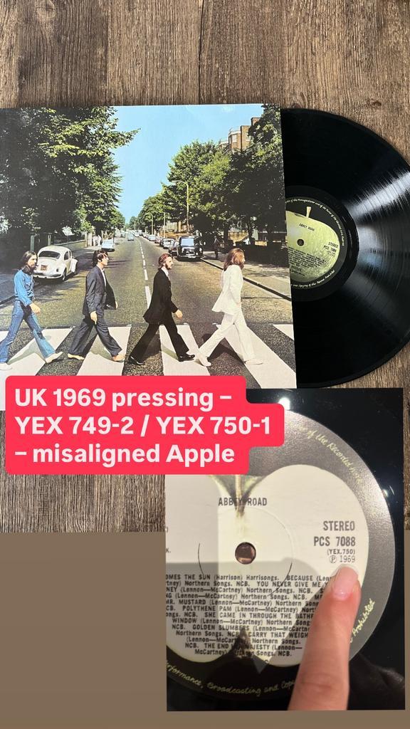 Beatles Abbey Road UK 1969 vinyl misaligned Apple, Cd's en Dvd's, Vinyl | Rock, Zo goed als nieuw, Verzenden
