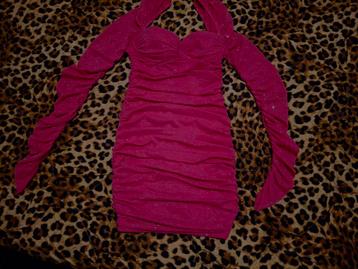 Donker roze glitter jurk nieuw  beschikbaar voor biedingen