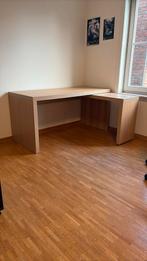 Bureau lichte eik, Huis en Inrichting, Bureaus, Ophalen, Met wielen, Zo goed als nieuw, Bureau