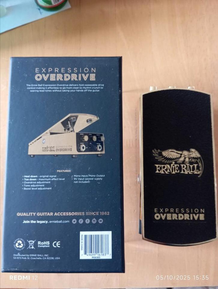 Ernie Ball Expression Overdrive, Muziek en Instrumenten, Effecten, Zo goed als nieuw, Distortion, Overdrive of Fuzz, Ophalen of Verzenden
