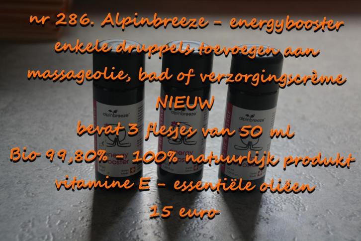 286. Alpinbreeze - energybooster , NIEUW , verzending inbegr, Sport en Fitness, Massageproducten, Nieuw, Olie of Lotion, Verzenden