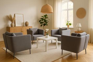 IKEA EKERÖ fauteuils (4) + tafel | Topstaat | Modern&comfy beschikbaar voor biedingen