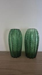 Vazen, Huis en Inrichting, Ophalen, Minder dan 50 cm, Groen, Glas
