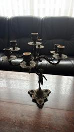 Klassieke zesarmige kandelaar – messing/bronskleurig, Antiek en Kunst, Ophalen of Verzenden