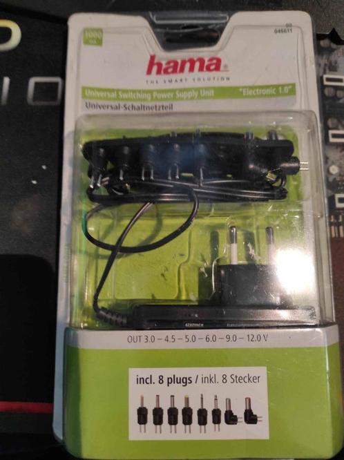 Hama universele AC adapter met 8 pluggen, Computers en Software, Laptop-opladers, Nieuw, Ophalen