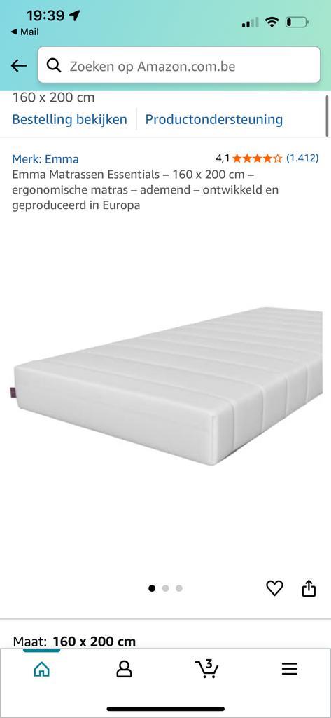 Emma essentials 160*200, Huis en Inrichting, Slaapkamer | Matrassen en Bedbodems, Zo goed als nieuw, Matras, 160 cm, 200 cm, Tweepersoons