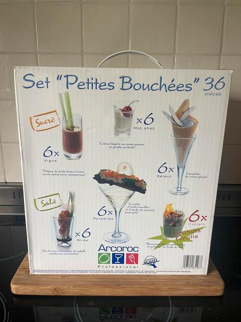 36 glaasjes Appetizers/bouchées/amuses Arcoroc NIEUW, Huis en Inrichting, Keuken | Servies, Nieuw, Overige typen, Overige stijlen