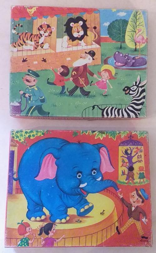 Deux vieux puzzles Pin-Kwin en bois. Thème : le zoo, Enfants & Bébés, Jouets | Puzzles pour enfants, Enlèvement ou Envoi