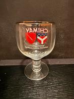 Verre chimay collector jumelage, Collections, Comme neuf, Verre à bière