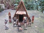 Afrikaanse hut met elastolin durso Made in Italy figuren TOP, Ophalen of Verzenden