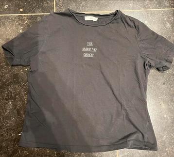 MNG kort donkergrijs/zwart dames t-shirt You make me dance L beschikbaar voor biedingen