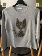 Mooie grijze trui met pallets poes pauline B, Ophalen of Verzenden, Zo goed als nieuw