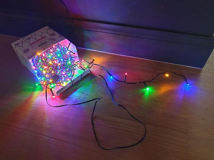 LED 200 lampjes, kleur, 18 meter, binnen&buiten, Huis en Inrichting, Lampen | Overige, Nieuw, Ophalen of Verzenden