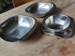 SARTEL - 2 inox schalen en sausschaaltje, Ophalen of Verzenden