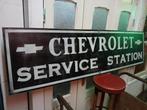 CHEVROLET service station reclamebord, Verzamelen, Ophalen, Gebruikt, Reclamebord