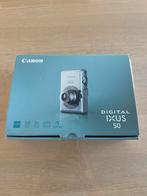 Canon digital ixus 50 in doos, complete set, Audio, Tv en Foto, Ophalen, Zo goed als nieuw, Canon