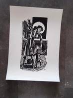 Linosnede De Heilige Familie 1964 door Frank-Ivo Van Damme, Antiek en Kunst, Ophalen of Verzenden