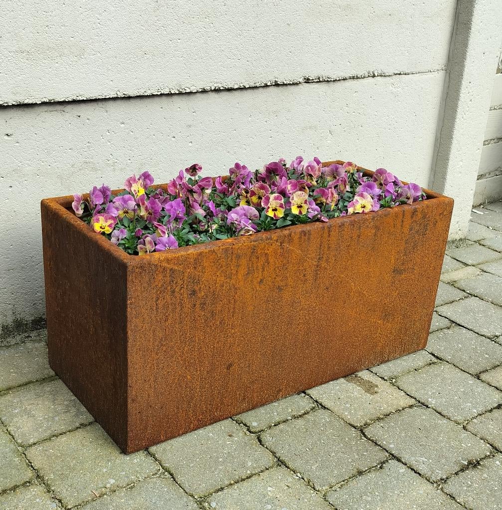 Bloembak cortenstaal, Tuin en Terras, Ophalen, Nieuw, Balkon, Metaal