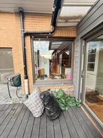 Fenetre PVC grise fixe avec volet roulant électrique intégré, Bricolage & Construction, Enlèvement, Double vitrage