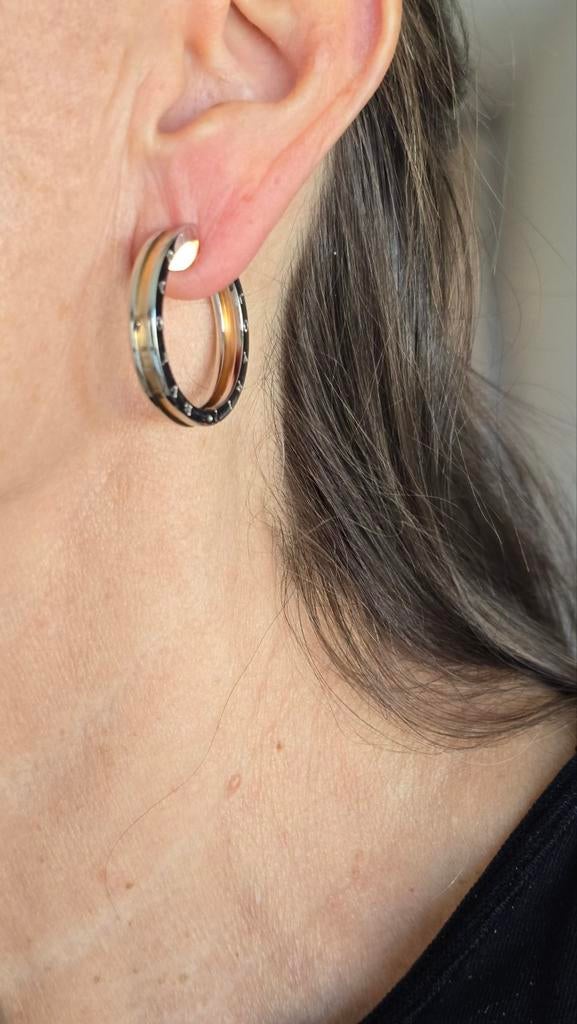 Boucles d'oreilles Bulgari B.ZERO-1 en acier doré, Enlèvement
