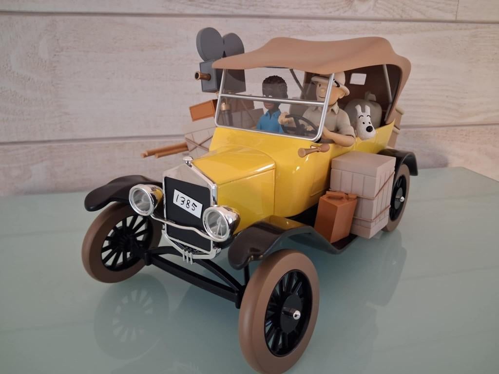 Moulinsart Voiture jaune Ford T 1/12 de Tintin au Congo, Collections, Personnages de BD, Neuf, Statue ou Figurine, Tintin, Enlèvement