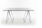 Mid-Century Chrome Trestles Desk, 1970s, Enlèvement, Utilisé, Bureau