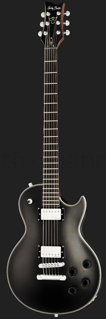 Harley Benton Agufish baritone black les paul, Muziek en Instrumenten, Snaarinstrumenten | Gitaren | Elektrisch, Zo goed als nieuw