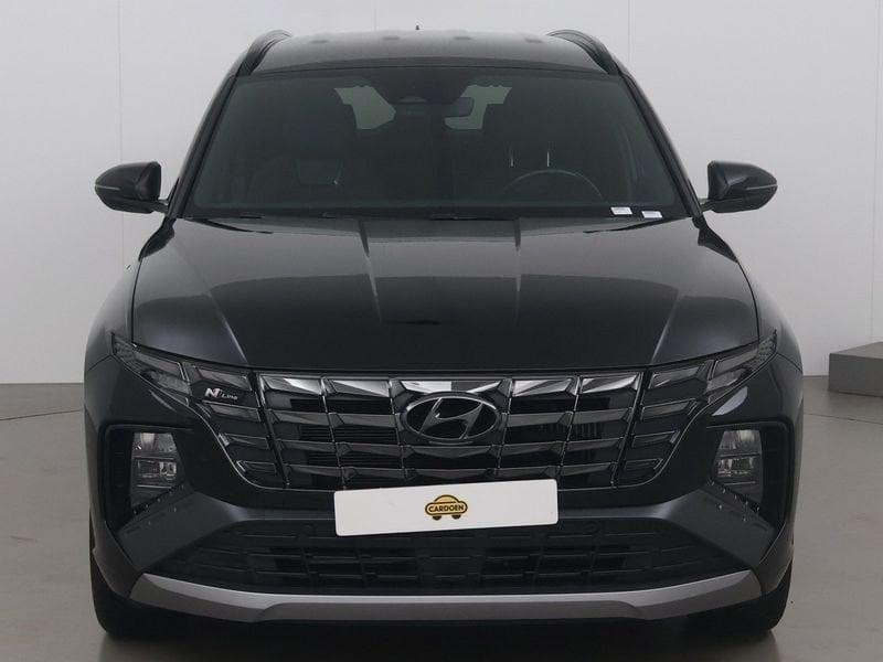 Hyundai Tucson 1.6 t-gdi feel n-line dct 160 AT, Gebruikt, 4 cilinders, Overige bekleding, Zwart