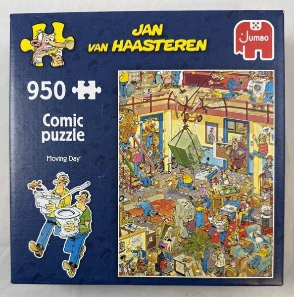 Jan van Haasteren Puzzel 950 st. Moving Day Jumbo Comic, Hobby en Vrije tijd, Denksport en Puzzels, Zo goed als nieuw, Legpuzzel