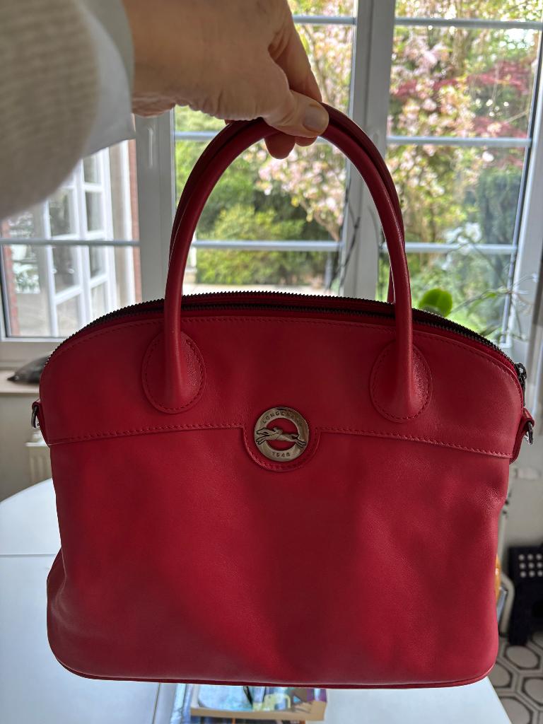 Sac à main Longchamp rouge, Bijoux, Sacs & Beauté, Envoi, Comme neuf, Rouge, Sac à main