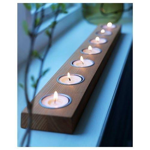 Photophore IKEA HALLARE, Enlèvement, Bois, Chandelier, Noir