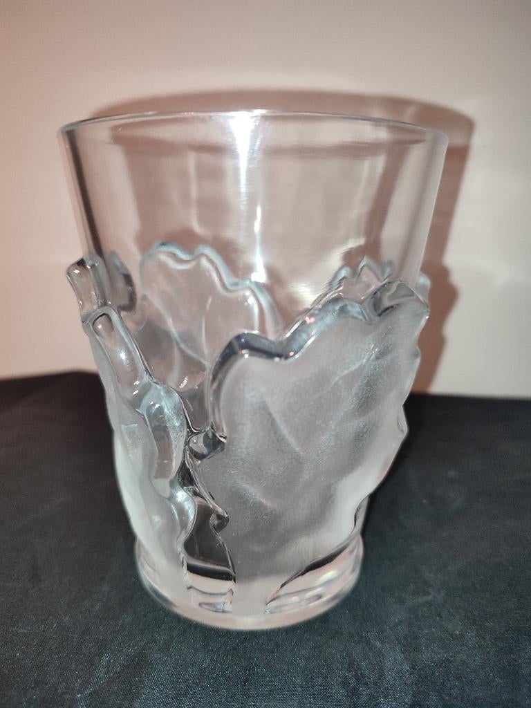 Lalique - eikenblad vaas, Antiek en Kunst, Ophalen of Verzenden