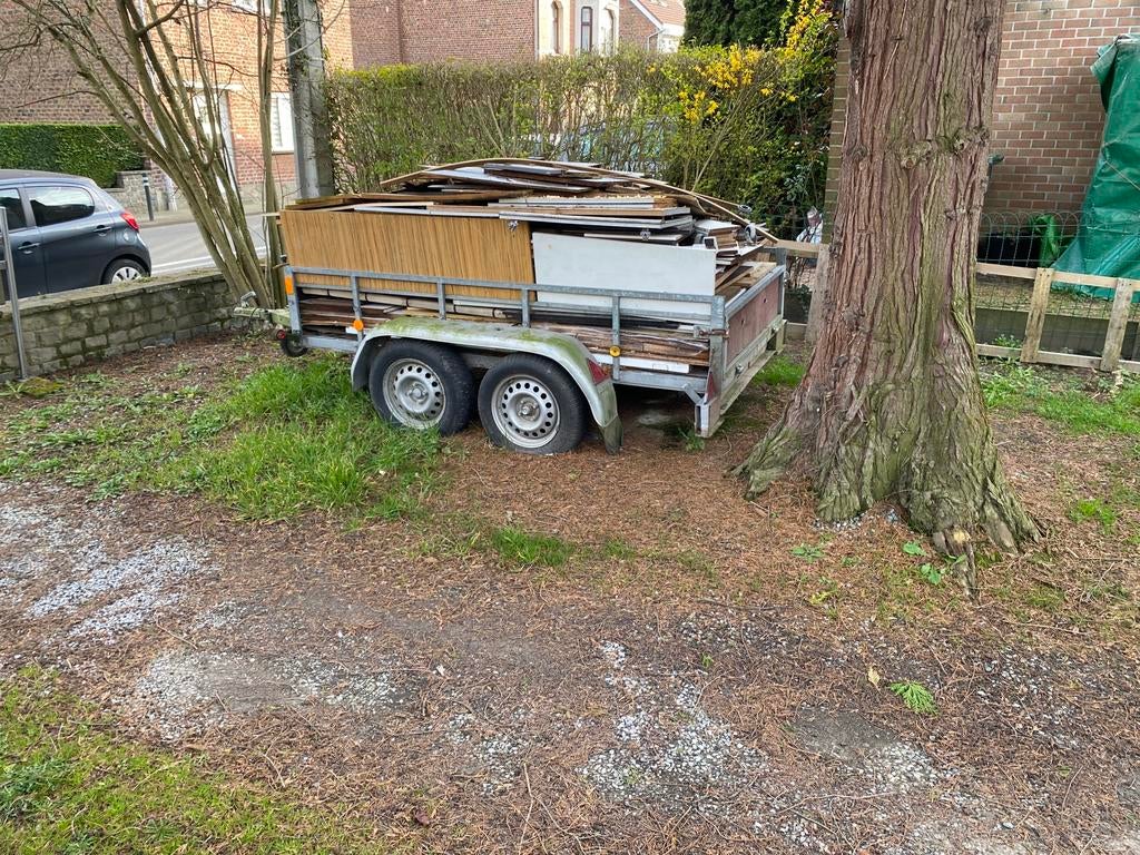 Remorque double essieux, Enlèvement, Utilisé