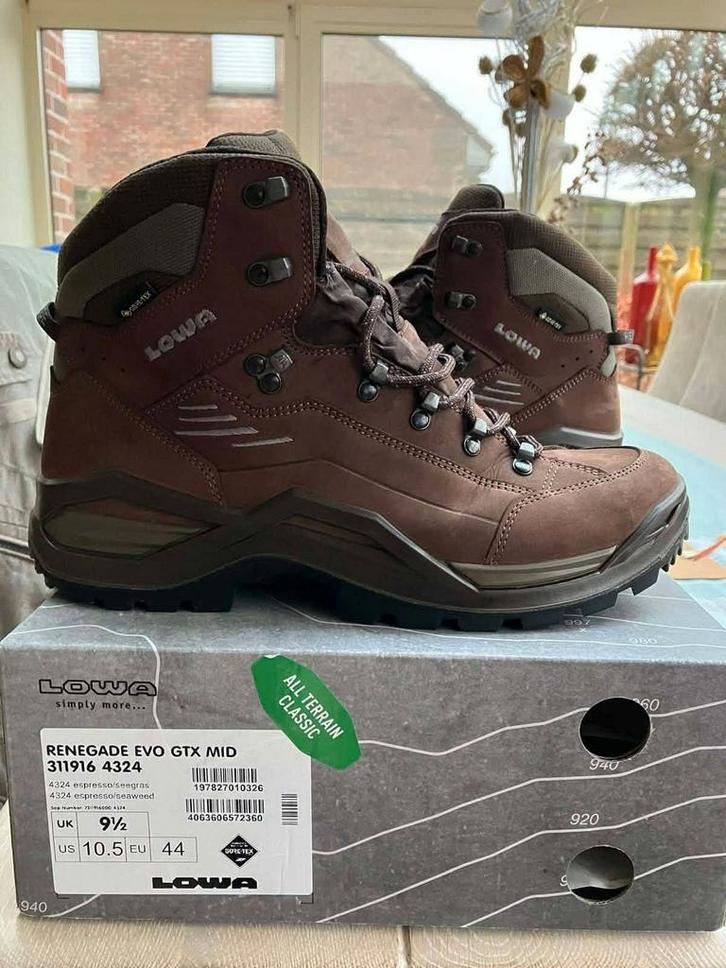 Wandelschoenen "LOWA Renegade EVO Gtx mid"  Eu 44, Sport en Fitness, Bergsport en Wandelen, Zo goed als nieuw, Schoenen, Ophalen of Verzenden