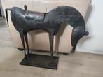 Vintage decoratief groot metalen paardenbeeld, Verzamelen, Ophalen