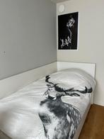 Bed 90 x 200 cm met uitschuifbare bedlade en matras, Ophalen, Gebruikt, 90 cm, Eenpersoons