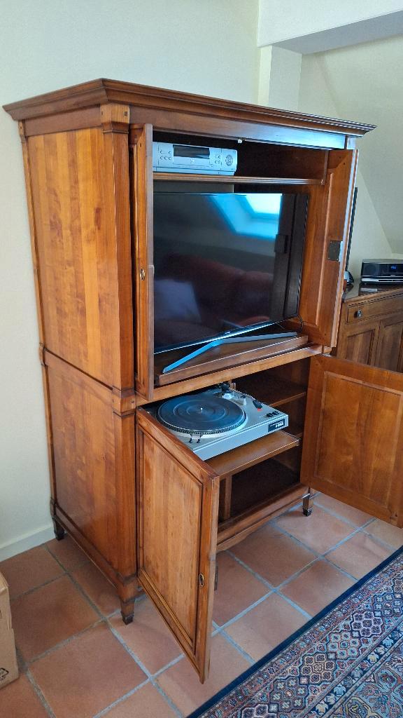 Meuble TV, Maison & Meubles, Armoires | Mobilier de télévision, Utilisé, 150 à 200 cm, 100 à 150 cm, 50 à 75 cm, Cerisier, Enlèvement